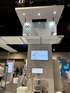 Jaeger Medical presents new branding at their booth at the AARC